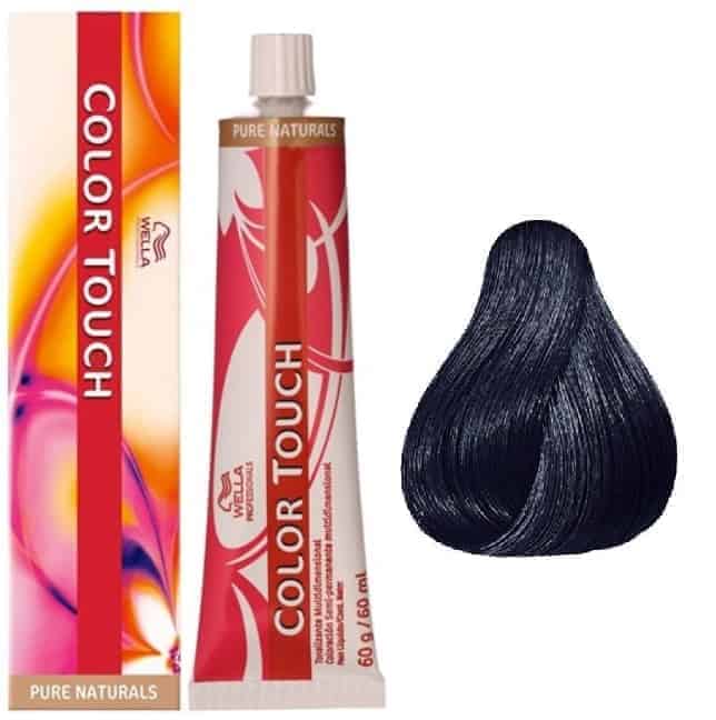 Краски для волос 2. Wella Color Touch 2/8. 2/8 Сине - черный Color Touch 60 мл. 