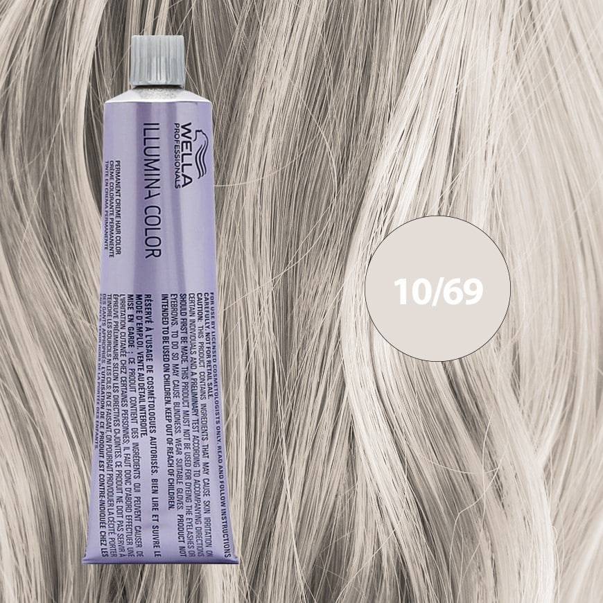 wella professional illumina color 10 69 яркий блонд фиолетовый сандре