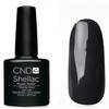 CND Shellac № 49 Overtly Onyx - темно-серый стальной, плотный, с микроблестками серебро