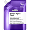Loreal Professional Keratin Alpha Sleek REFILL - Бессульфатный шампунь для непослушных, пористых волос 500 мл, Объём: 500 мл (проф)