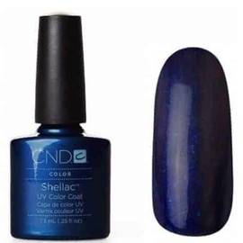 CND Shellac № 48 Midnight Swim - темно-синий, плотный, с микроблестками