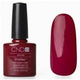 CND Shellac № 25 Decadence - красный бордо, матовый, плотный