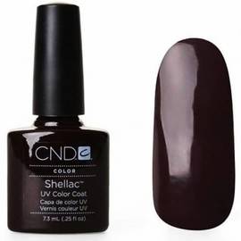 CND Shellac № 46 Faux Fur - темнокоричневый, шоколадный, плотный, эмалевый