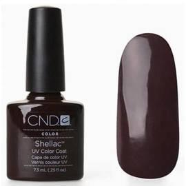 CND Shellac № 10 Fedora - Цвет шоколад, темно-коричневый, матовый, плотный