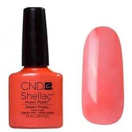 CND Shellac № 042S Desert Poppy - оранжевый, плотный, эмалевый