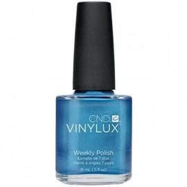 CND Vinylux 157 Water Park - Сине-голубой, плотный, с микроблеском
