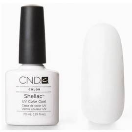 CND Shellac № 1 Cream Puff -Ярко белый цвет, плотный, матовый