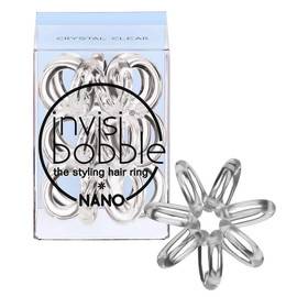 Invisibobble NANO Crystal Clear - мини-резинка для волос прозрачная (3 шт.)