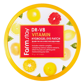 FarmStay DR-V8 Vitamin Hydrogel Eye Patch - Гидрогелевые патчи с витаминами 60 шт., Упаковка: 60 шт.