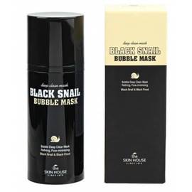 The Skin House Black Snail Bubble Mask - Кислородная маска с улиткой и древесным углем 100 мл, Объём: 100 мл