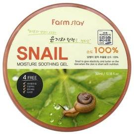 FarmStay Moisture Soothing Gel Snail - Многофункциональный смягчающий гель с экстрактом улитки 300 мл, Объём: 300 мл