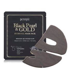 Petitfee Black Pearl Gold Mask Pack - Маска для лица гидрогелевая с черным жемчугом и золотом 1 шт., Упаковка: 1 шт.