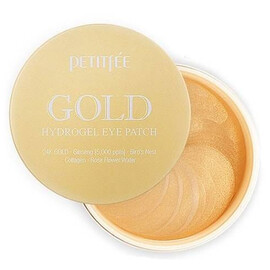 PETITFEE Gold Hydrogel Eye Patch - Гидрогелевые патчи для области вокруг глаз с 24-каратным коллоидным золотом 60 шт., Упаковка: 60 шт.