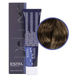 Estel Professional De Luxe - Краска-уход 6/70 темно-русый коричневый для седины 60 мл
