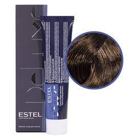 Estel Professional De Luxe - Краска-уход 5/75 светлый шатен коричнево-красный 60 мл