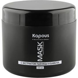 Kapous Professional - Питательная восстанавливающая маска для волос с экстрактом пшеницы и бамбука 500 мл, Объём: 500 мл
