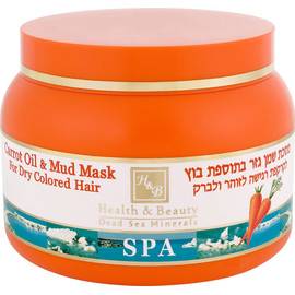 Health Beauty - Маска из морковного масла на основе минеральной грязи для сухих окрашенных волос 250 мл, Объём: 250 мл