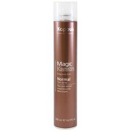 Kapous Magic Keratin - Лак аэрозольный для волос нормальной фиксации с кератином 500 мл, Объём: 500 мл