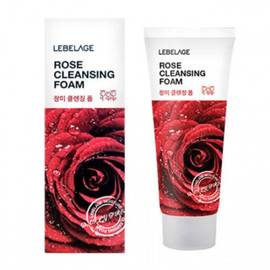 Lebelage Rose Cleansing Foam - Пенка для умывания с экстрактом розы 100 мл, Объём: 100 мл