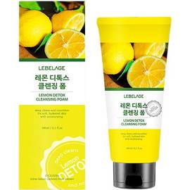 Lebelage Lemon Detox Cleansing Foam - Детокс-пенка для умывания с лимоном 180 мл, Объём: 180 мл