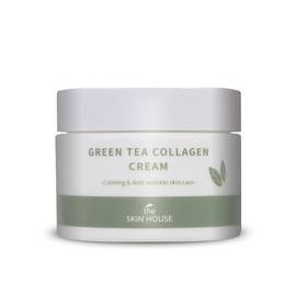 The Skin House Green Tea Collagen Cream - Успокаивающий крем на основе коллагена и экстракта зелёного чая 50 мл, Объём: 50 мл