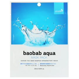 Bergamo Baobab Aqua Mask Pack - Тканевая маска для лица с экстрактом баобаба 28 мл, Объём: 28 мл