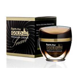 FarmStay Gold Snail Premium Cream - Премиальный крем с золотом и муцином улитки 50 мл, Объём: 50 мл