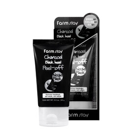 FarmStay Charcoal Black Head Peel-off Nose Pack - Маска-пленка с углем для носа 60 гр, Объём: 60 гр