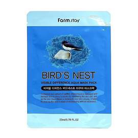 FarmStay Visible Difference Bird's Nest Aqua Mask Pack - Тканевая маска для лица увлажняющая с экстрактом ласточкиного гнезда 23 мл, Объём: 23 мл