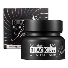 FarmStay Black Snail All in One Cream - Крем для лица с муцином черной улитки 100 мл, Объём: 100 мл