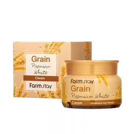 FarmStay Grain Premium White Cream - Осветляющий крем с маслом ростков пшеницы 100 гр, Объём: 100 гр