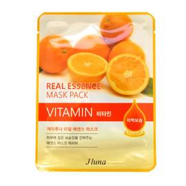 JUNO JLuna Real Essence Mask Pack Vitamin - Тканевая маска с витаминами 25 мл, Объём: 25 мл