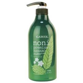 JUNO Gawol Noni Premium Hanaro Hair Shampoo and Conditioner - Увлажняющий шампунь-кондиционер 2-в-1 с экстрактом фрукта нони Gawol 750 мл, Объём: 750 мл