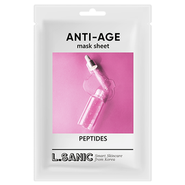 L.SANIC Peptides Anti-Age Mask Sheet - Антивозрастная тканевая маска с пептидами 25 мл, Объём: 25 мл