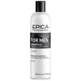 Epica Professional Men's Shampoo For Daily Haircare - Мужской шампунь ежедневный уход, с охлаждающим эффектом 300 мл, Объём: 300 мл