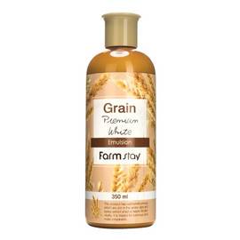 FarmStay Grain Premium White Emulsion - Выравнивающая эмульсия с экстрактом ростков пшеницы 350 мл, Объём: 350 мл