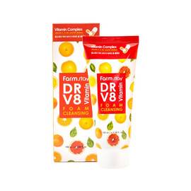 FarmStay Dr-V8 Vitamin Foam Cleansing - Очищающая пенка с комплексом витаминов 100 мл, Объём: 100 мл