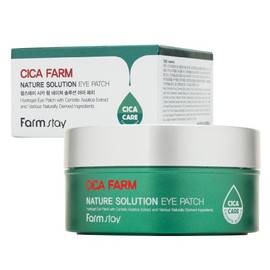 FarmStay Cica Farm Nature Solution Eye Patch - Гидрогелевые восстанавливающие патчи для области вокруг глаз с центеллой азиатской 60 шт (90 г), Объём: 60 шт (90 г)
