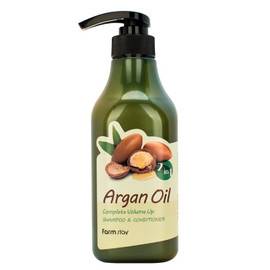 FarmStay Argan Oil Complete Volume Up Shampoo Conditioner - Шампунь-кондиционер с aргановым маслом 530 мл, Объём: 530 мл
