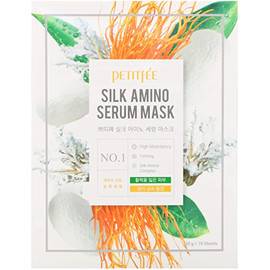 PETITFEE Silk Amino Serum Mask - Тканевая маска с аминокислотами шелка 25 гр, Объём: 25 гр