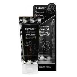 FarmStay Charcoal Black Head Peel-off Mask Pack - Очищающая маска-пленка с углем 100 гр, Объём: 100 гр