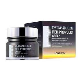 FarmStay DERMA CUBE Red Propolis Cream - Питательный крем с прополисом и гибискусом 80 мл, Объём: 80 мл
