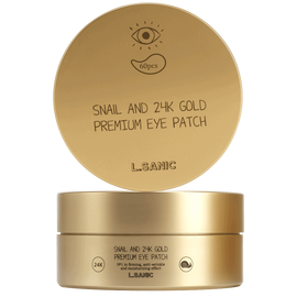L.SANIC Snail Аnd 24K Gold Premium Eye Patch - Гидрогелевые патчи для области вокруг глаз с муцином улитки и золотом 60 шт, Объём: 60 шт