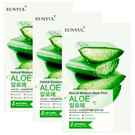 EUNYUL Natural Moisture Mask Pack Aloe - Маска тканевая с экстрактом алоэ, 3 шт, Объём: 3 шт