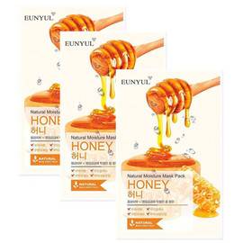 EUNYUL Natural Moisture Mask Pack Honey - Маска тканевая с экстрактом меда, 3 шт, Объём: 3 шт