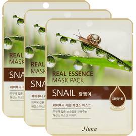 JLuna Real Essence Mask Pack Snail - Тканевая маска с улиткой, 3 шт