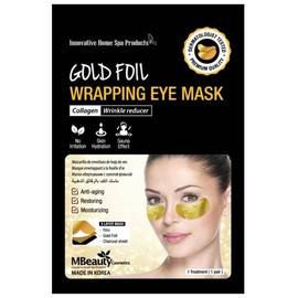 M.Beauty Gold Foil Wrapping Eye Mask - Антивозрастные золотые фольгированные патчи с коллагеном, 3 пары