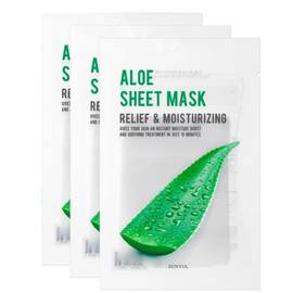 EUNYUL Purity Aloe Sheet Mask - Тканевая маска с экстрактом алоэ, 3 шт