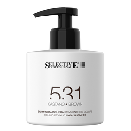 Selective 531 Color-Reviving Mask Shampoo BROWN - КОРИЧНЕВЫЙ Шампунь-маска для возобновления цвета волос 275 мл, Объём: 275 мл