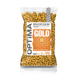 Depiltouch OPTIMA GOLD - Пленочный воск для депиляции в гранулах «GOLD» 200 гр, Объём: 200 гр
